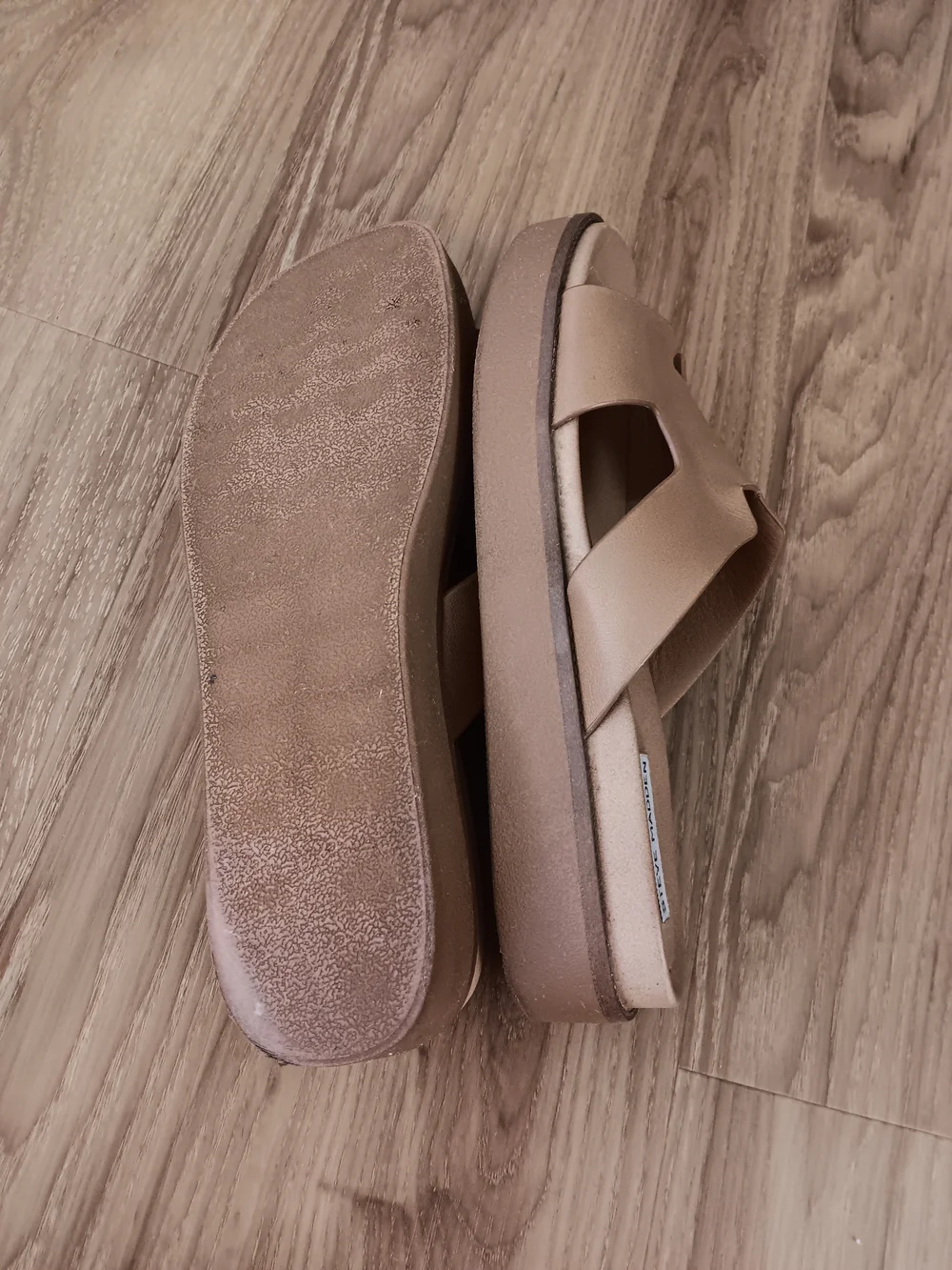 Steve Madden Neutral Tan Slide Mules - Picture 4 of 7